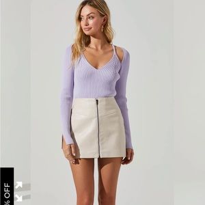Vegan leather skirt